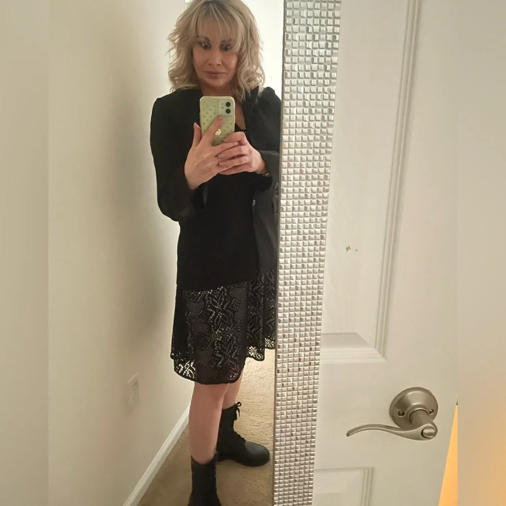 MARC NEW YORK DRESS Little Black Dress Lace Cocktail